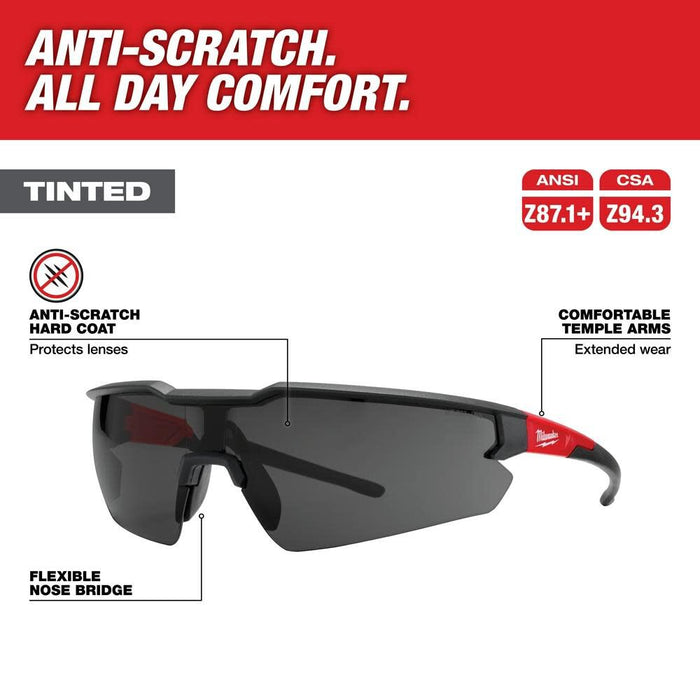 3PK Safety Glasses - Tinted Anti-Scratch Lenses