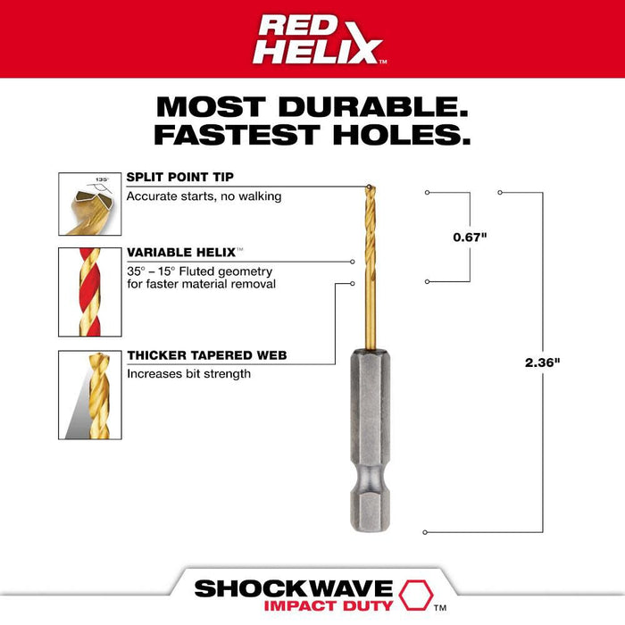 5/64 in. Titanium SHOCKWAVE™ Drill Bit