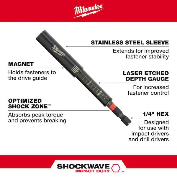 SHOCKWAVE™ 3 in. Magnetic Drive Guide