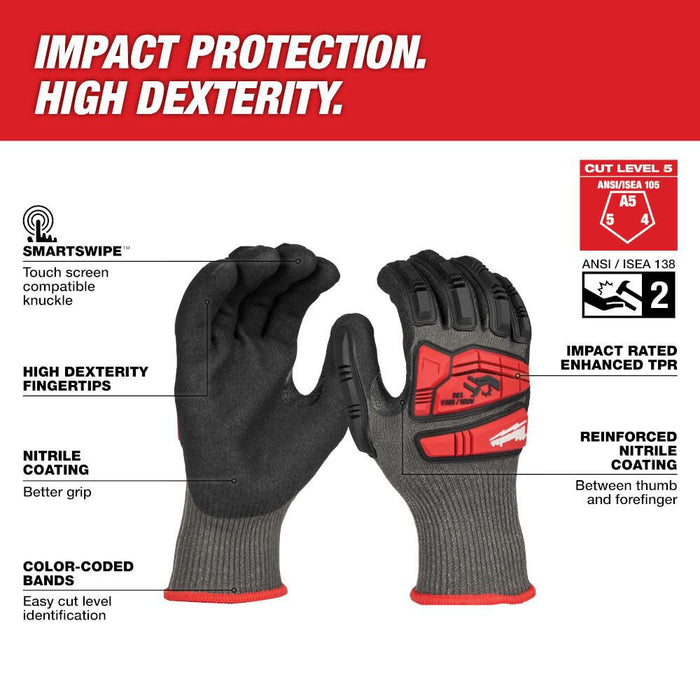 Impact Cut Level 5 Nitrile Dipped Glove - S