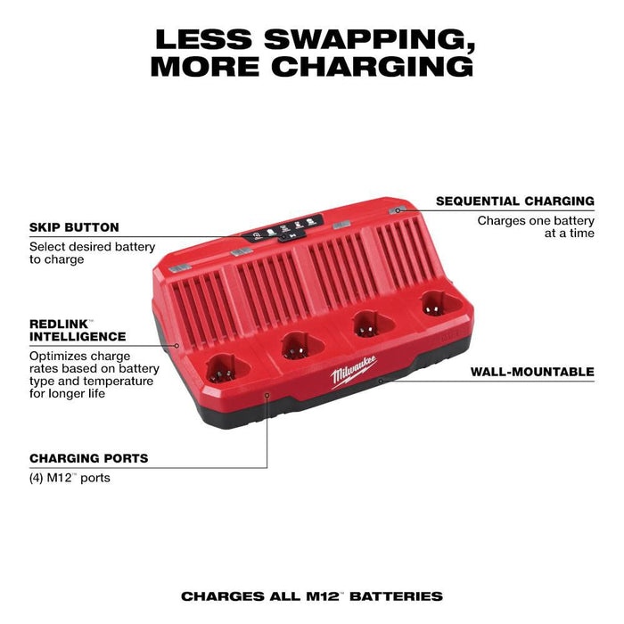 M12™ Four Bay Sequential Charger