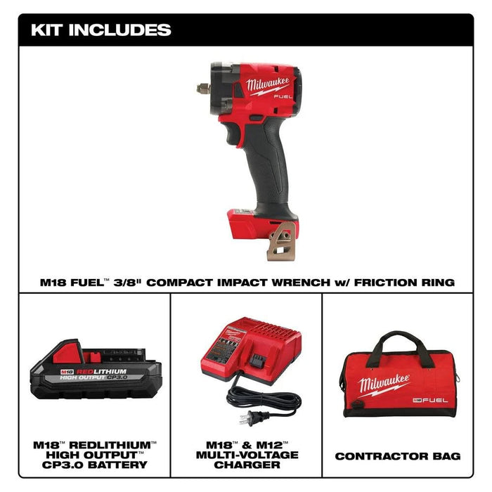 M18 FUEL™ 3/8" Compact Impact Wrench w/ Friction Ring Kit