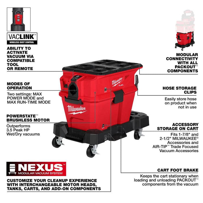 M18 FUEL™ NEXUS™ 6 Gallon Wet/Dry Vacuum w/ PACKOUT™ Compatibility & VACLINK™
