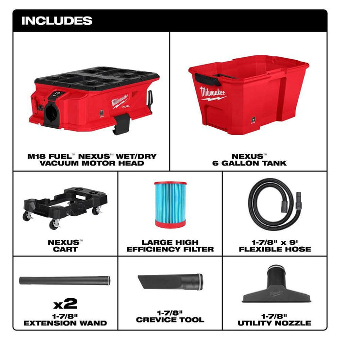 M18 FUEL™ NEXUS™ 6 Gallon Wet/Dry Vacuum w/ PACKOUT™ Compatibility
