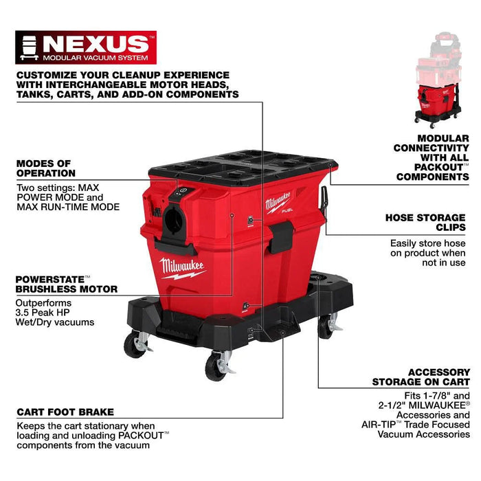 M18 FUEL™ NEXUS™ 6 Gallon Wet/Dry Vacuum w/ PACKOUT™ Compatibility