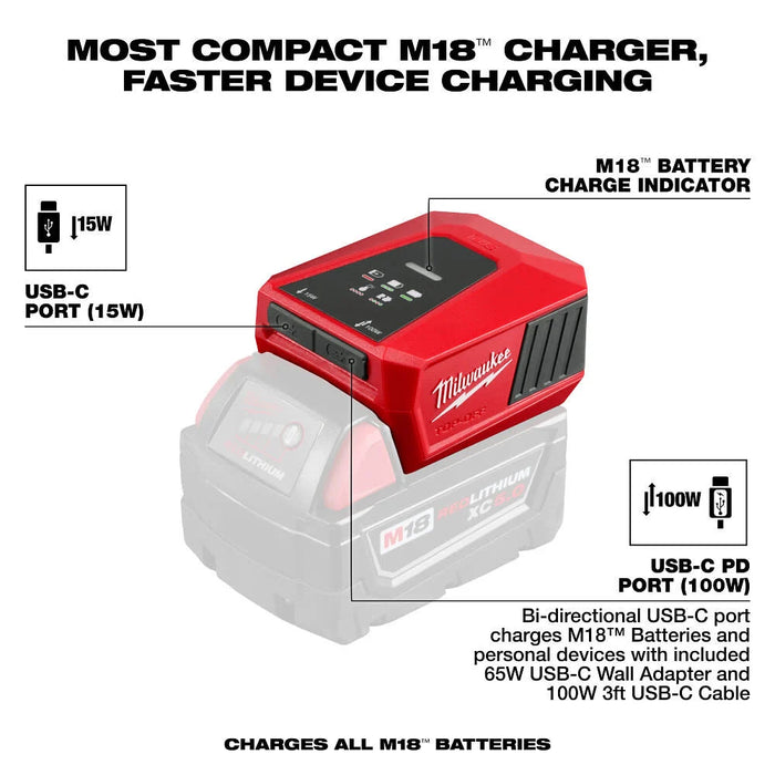 M18™ TOP-OFF™ Charger & Power Supply