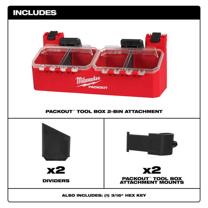 PACKOUT™ Tool Box 2-Bin Attachment