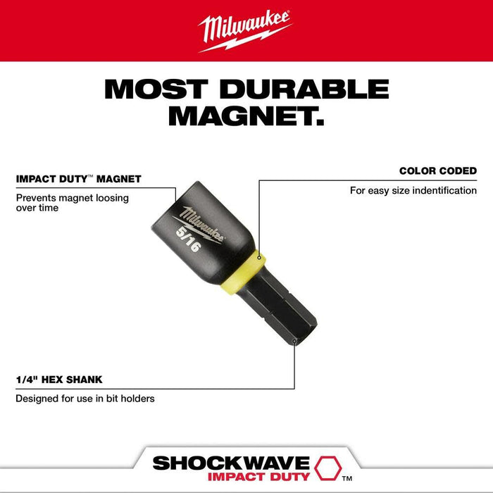 SHOCKWAVE Impact Duty™ 5/16” Insert Magnetic Nut Driver 3PK