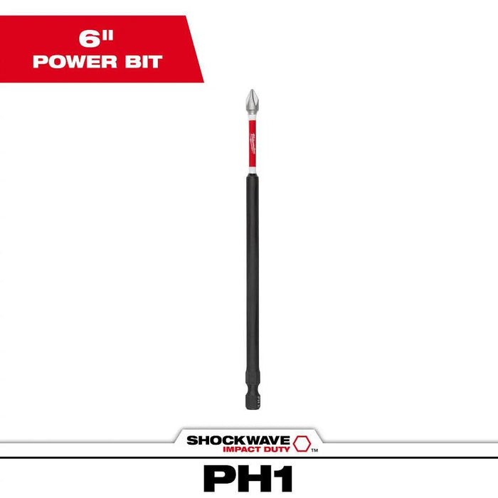 SHOCKWAVE™ Impact Duty 6" Phillips #1 Power Bit