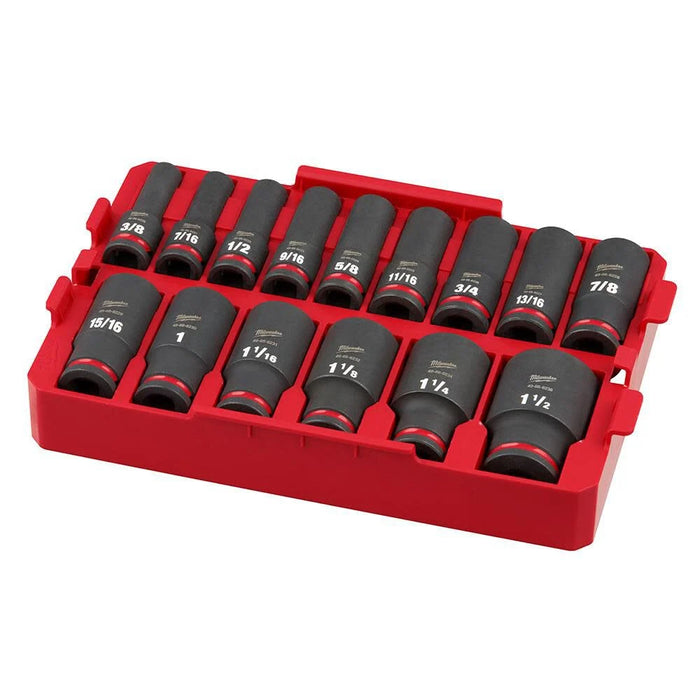 15PC SHOCKWAVE™ Impact Duty Socket 1/2” Drive SAE TRAY Set
