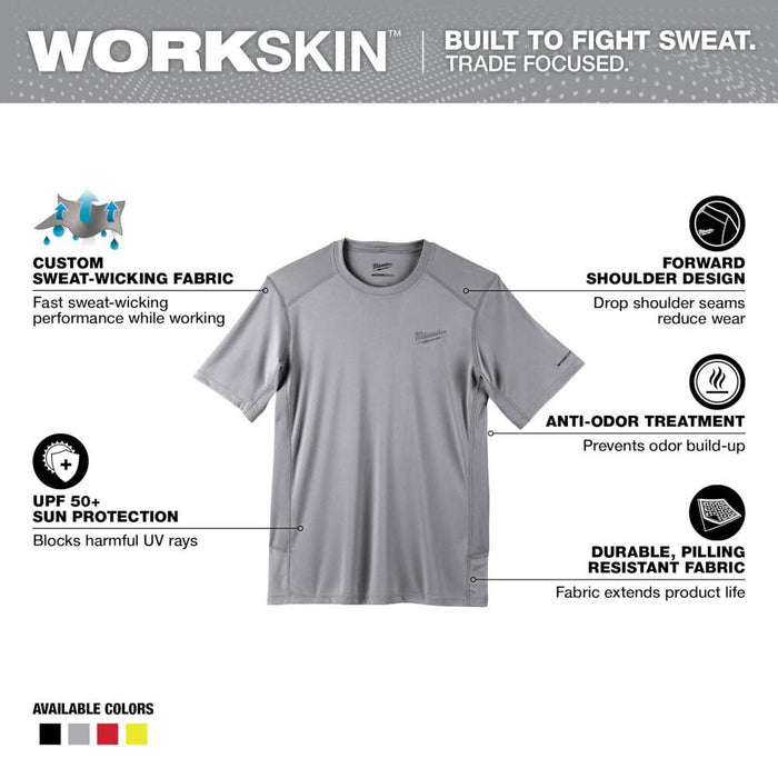 WORKSKIN™ Lightweight Performance Shirt - Short Sleeve Black Large