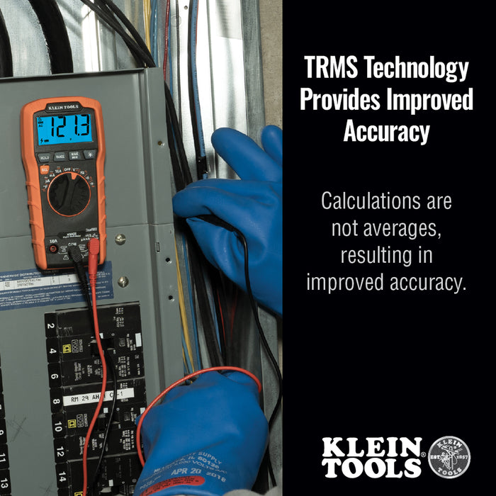 Digital Multimeter, TRMS Auto-Ranging, 600V, Temp