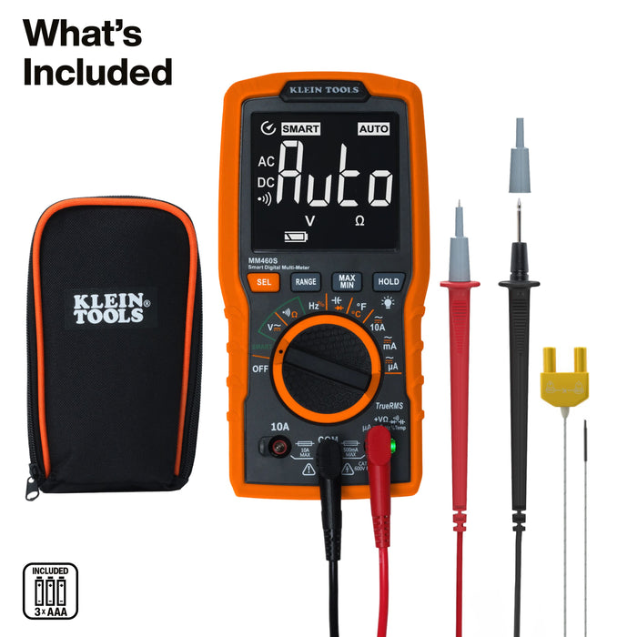 Smart Digital Multimeter, 600V AC/DC Auto-Ranging