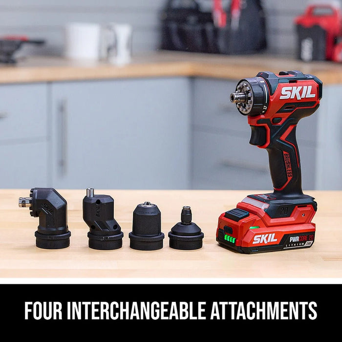 Brushless 20V Compact Multi-Head Drill Driver Kit
