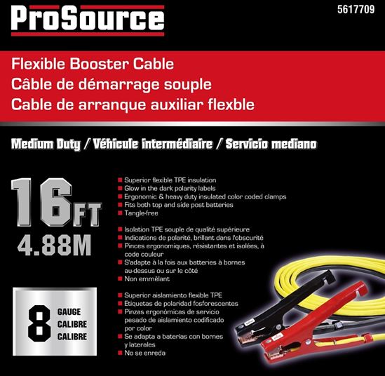 Cable Booster  8GA 16FT 200A