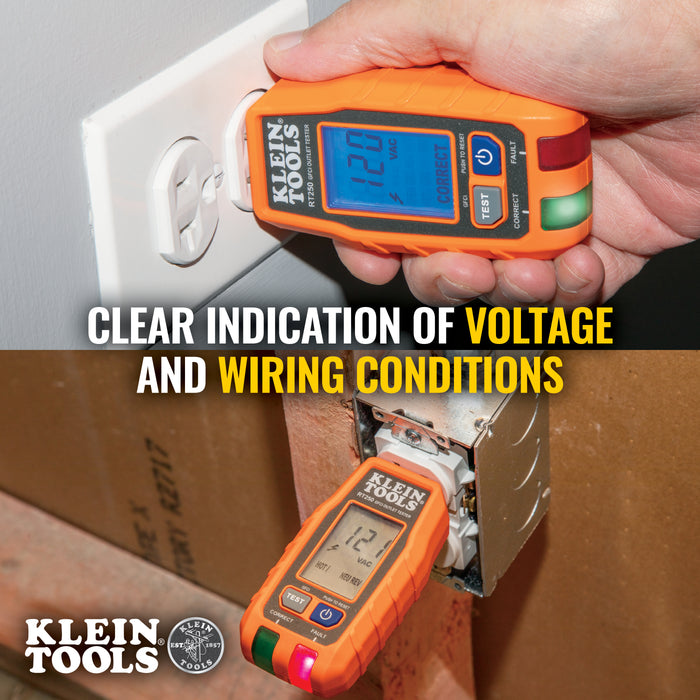 GFI RECEPTACLE TESTER LCD