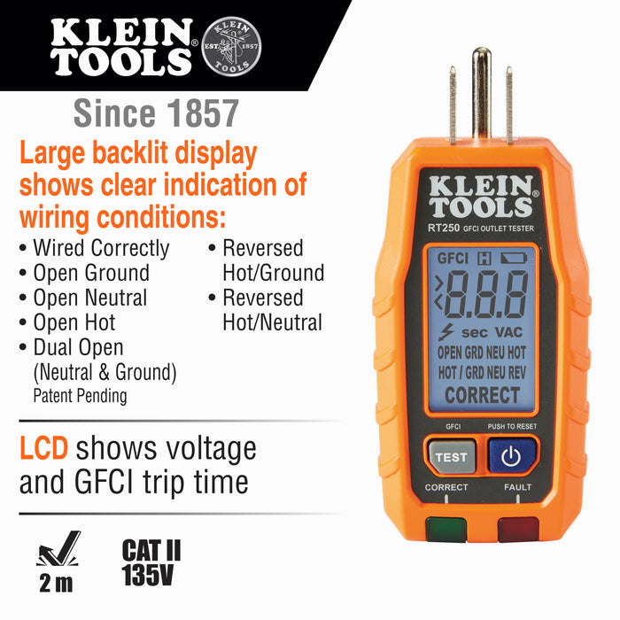 GFCI Receptacle Tester with LCD