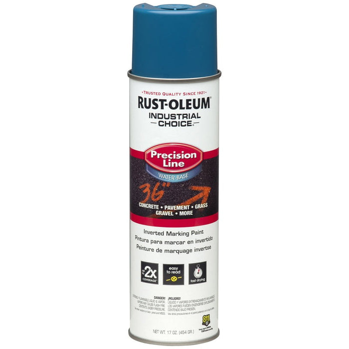 Rust-Oleum M1800 Water-Based Precision Line Marking Paint APWA Caution Blue 17oz