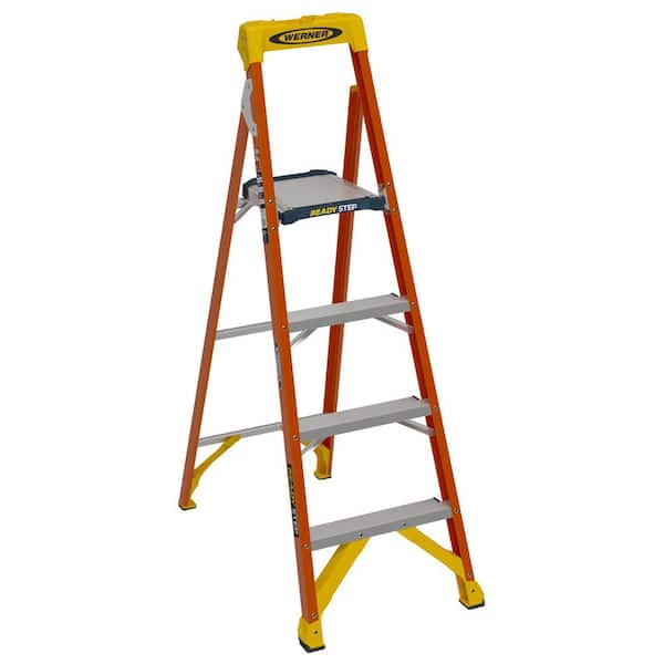 Werner Ready Step Ladder 5.5ft with 300 lb. Load Capacity Type IA Duty Rating