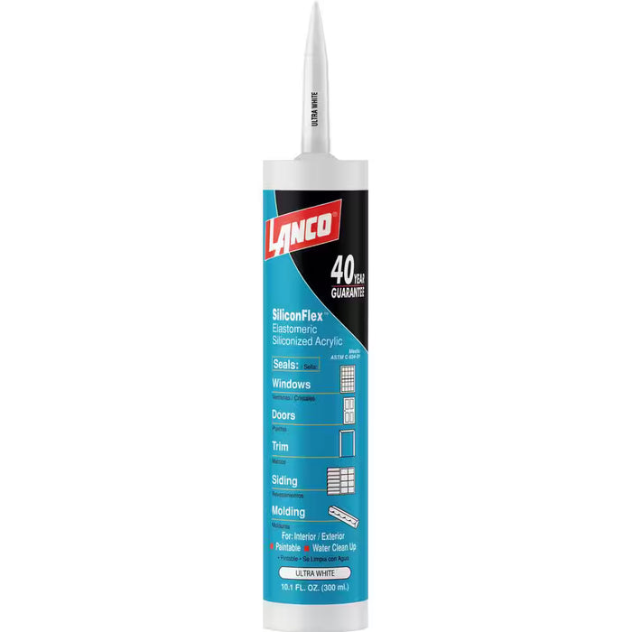 Lanco 10.1 oz. White Silicone Flex Caulk