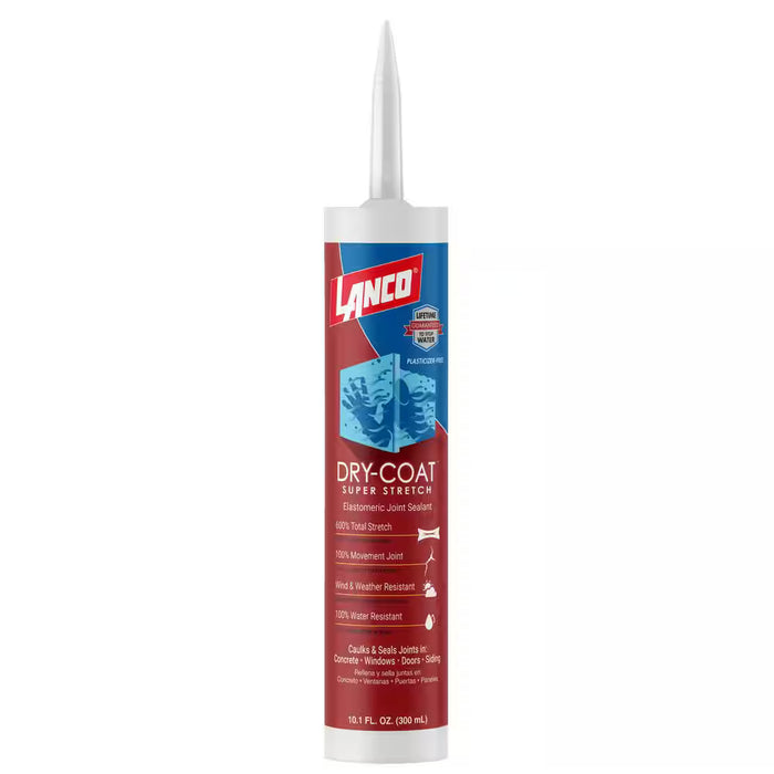 Lanco Dry Coat Super Stretch 10. 1oz. White Elastomeric Acrylic Multi-Purpose Sealant