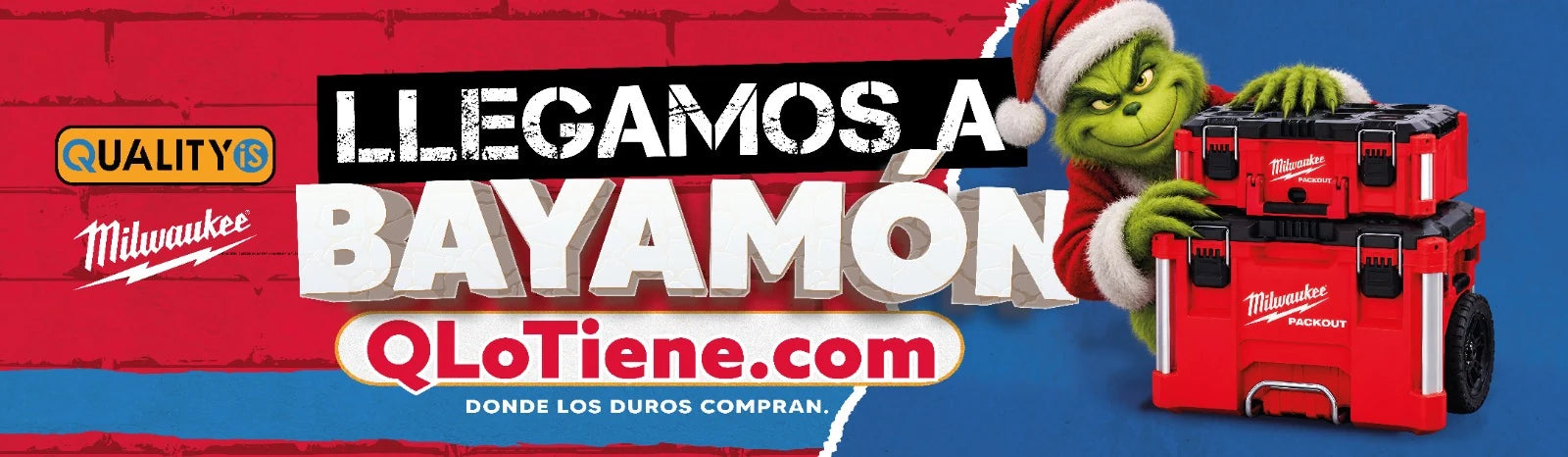 Llegamos a Bayamón. QLoTiene.com. QualityIS y Milwaukee.